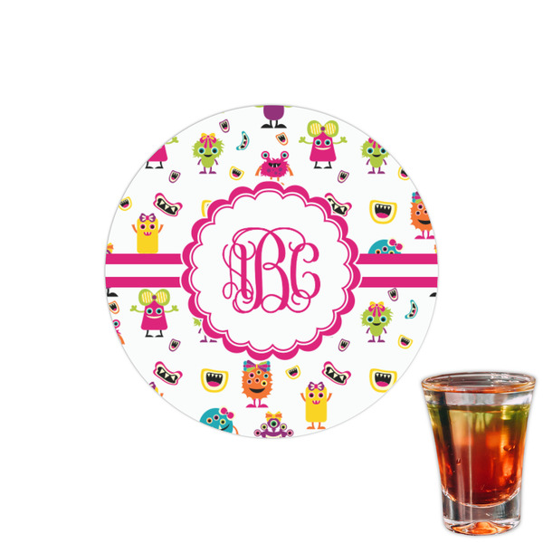 Custom Girly Monsters Printed Drink Topper - 1.5" (Personalized)