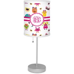 Girly Monsters 7" Drum Lamp with Shade Linen (Personalized)