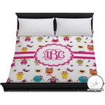 Girly Monsters Duvet Cover - King (Personalized)