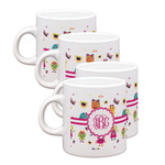 Girly Monsters Single Shot Espresso Cups - Set of 4 (Personalized)