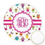 Girly Monsters Printed Cookie Topper - 2.5" (Personalized)