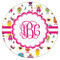 Girly Monsters Icing Circle - Small - Single