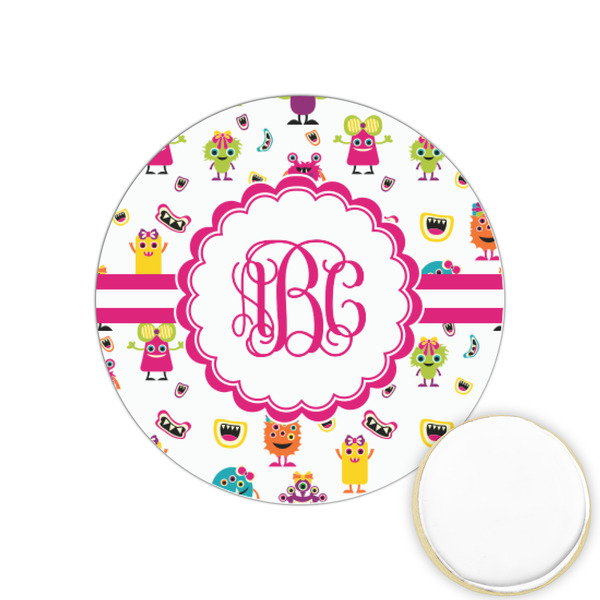 Custom Girly Monsters Printed Cookie Topper - 1.25" (Personalized)