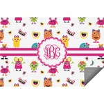 Girly Monsters Indoor / Outdoor Rug (Personalized)