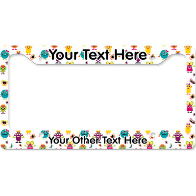 Custom Girly Monsters License Plate Frame - Style B (personalized 