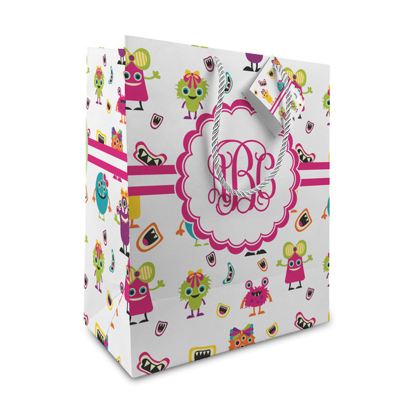 Custom Girly Monsters Medium Gift Bag (Personalized)