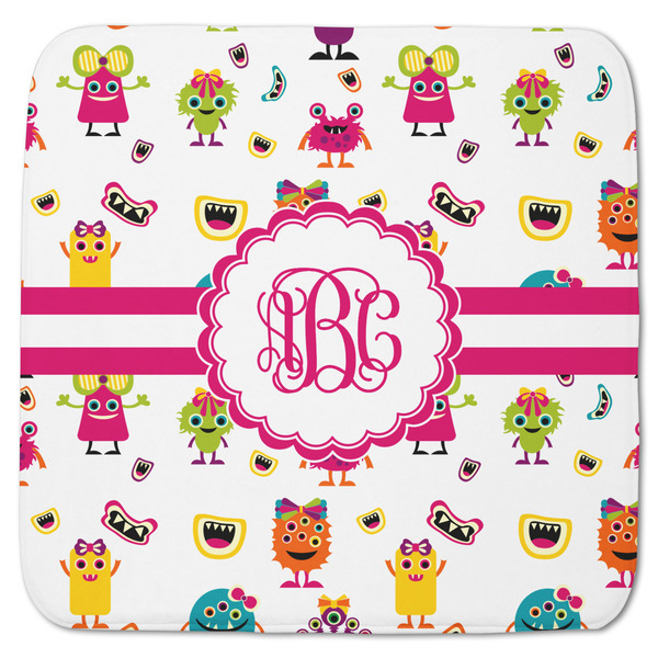 Custom Girly Monsters Memory Foam Bath Mat - 48"x48" (Personalized)