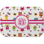 Girly Monsters Dining Table Mat - Octagon (Single-Sided) w/ Monogram