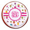 Girly Monsters Printed Icing Circle - Large - On Cookie
