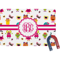 Girly Monsters Rectangular Fridge Magnet (Personalized)