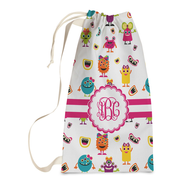 Custom Girly Monsters Laundry Bags - Small (Personalized)