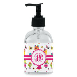 Girly Monsters Glass Soap & Lotion Bottle - Single Bottle (Personalized)