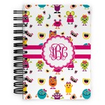 Girly Monsters Spiral Notebook - 5x7 w/ Monogram