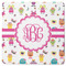 Girly Monsters Square Coaster Rubber Back - Single