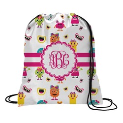 Girly Monsters Drawstring Backpack - Medium (Personalized)