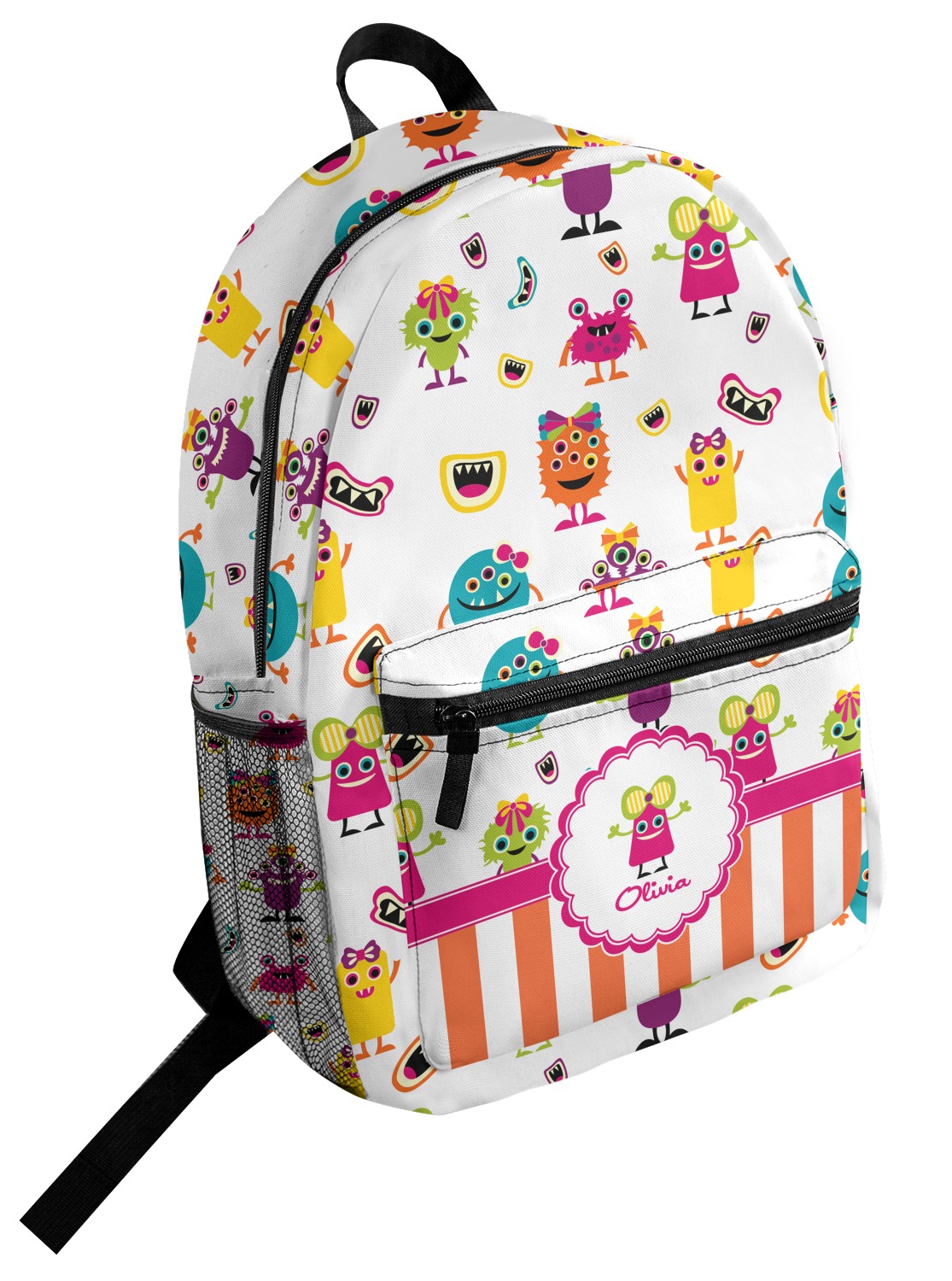 Custom Girly Monsters Student Backpack (Personalized) | YouCustomizeIt
