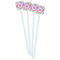 Girly Monsters White Plastic Stir Stick - Double Sided - Square - Front