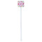 Girly Monsters White Plastic Stir Stick - Double Sided - Square - Single Stick