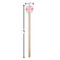 Girly Monsters Wooden 6" Stir Stick - Round - Dimensions