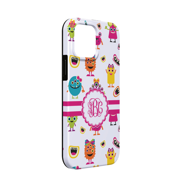 Custom Girly Monsters iPhone Case - Rubber Lined - iPhone 13 Mini (Personalized)