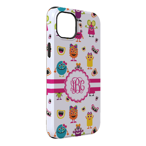 Custom Girly Monsters iPhone Case - Rubber Lined - iPhone 14 Plus (Personalized)