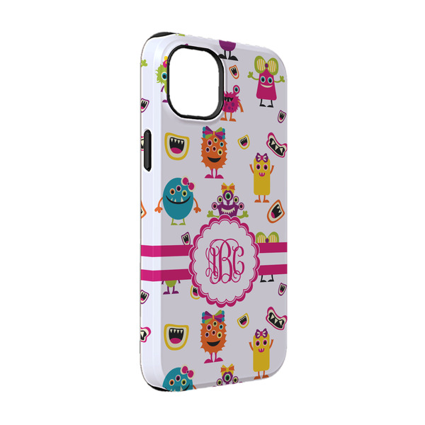 Custom Girly Monsters iPhone Case - Rubber Lined - iPhone 14 Pro (Personalized)