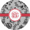 Black Lace 1" Multipurpose Round Labels - Single Sticker