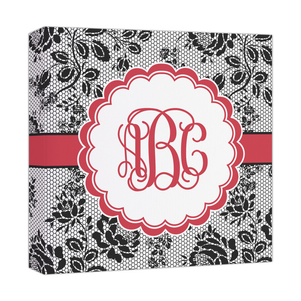 Custom Black Lace Canvas Print - 12x12 (Personalized)