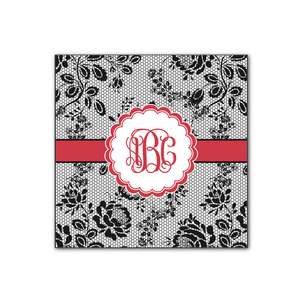 Custom Black Lace Wood Print - 12x12 (Personalized)