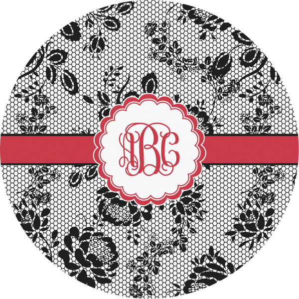 Custom Black Lace Multipurpose Round Labels - 2" (Personalized)