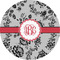 Black Lace 2" Multipurpose Round Labels - Single Sticker