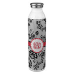 Black Lace 20oz Stainless Steel Water Bottle - Full Print (Personalized)