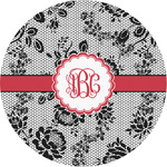 Black Lace Multipurpose Round Labels - Custom Sized (Personalized)