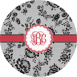 Black Lace Multipurpose Round Labels - 3" (Personalized)