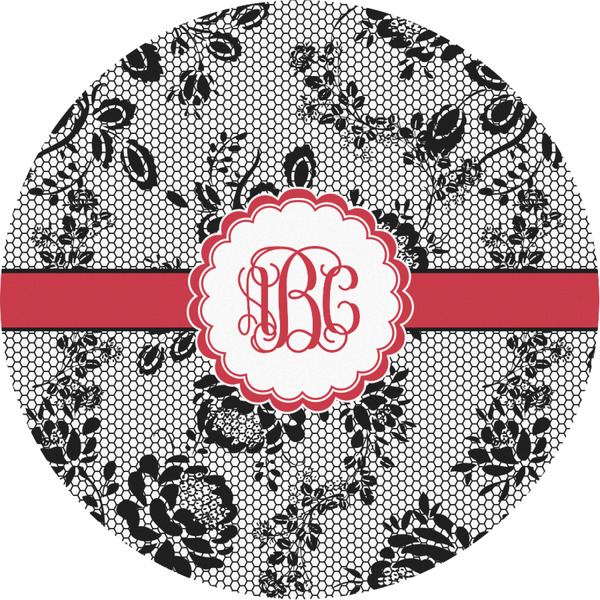 Custom Black Lace Multipurpose Round Labels - Custom Sized (Personalized)