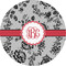 Black Lace 3" Multipurpose Round Labels - Single Sticker