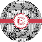 Black Lace Multipurpose Round Labels - 5" (Personalized)