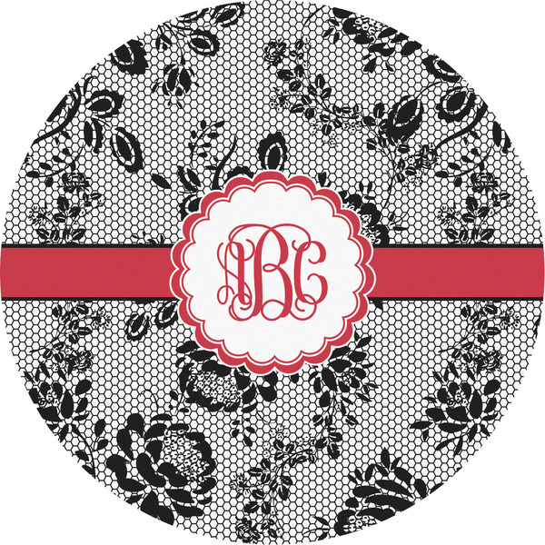 Custom Black Lace Multipurpose Round Labels - 5" (Personalized)