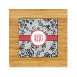 Black Lace Bamboo Trivet with Ceramic Tile Insert (Personalized)