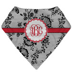 Black Lace Bandana Bib (Personalized)