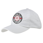 Black Lace Baseball Cap - White (Personalized)