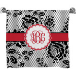 Black Lace Bath Towel (Personalized)