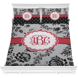 Black Lace Comforter Set - Full / Queen (Personalized)