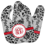 Black Lace Baby Bib w/ Monogram