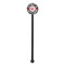 Black Lace Black Plastic 5.5" Stir Stick - Round - Single Stick