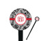 Black Lace Black Plastic 7" Stir Stick - Round - Closeup