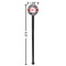 Black Lace Black Plastic 7" Stir Stick - Round - Dimensions