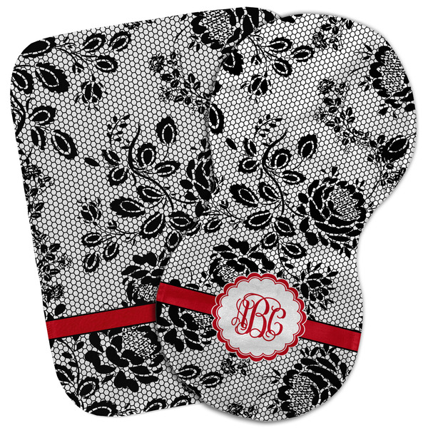 Custom Black Lace Burp Cloth (Personalized)