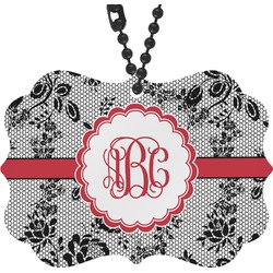 Black Lace Rear View Mirror Charm (Personalized)