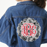 Black Lace Twill Iron On Patch - Custom Shape - 3XL - Set of 4 (Personalized)